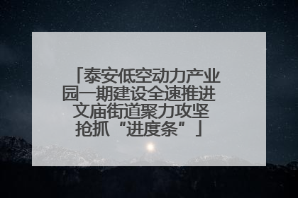 泰安低空动力产业园一期建设全速推进 文庙街道聚力攻坚抢抓“进度条”