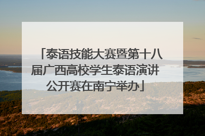 泰语技能大赛暨第十八届广西高校学生泰语演讲公开赛在南宁举办
