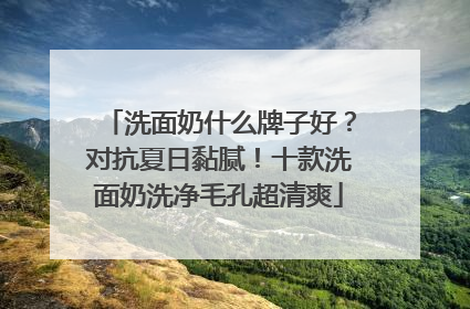 洗面奶什么牌子好？对抗夏日黏腻！十款洗面奶洗净毛孔超清爽