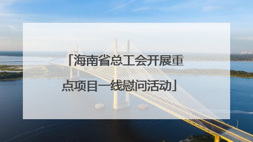 海南省总工会开展重点项目一线慰问活动