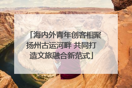 海内外青年创客相聚扬州古运河畔 共同打造文旅融合新范式