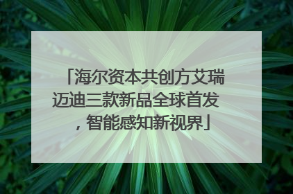 海尔资本共创方艾瑞迈迪三款新品全球首发，智能感知新视界