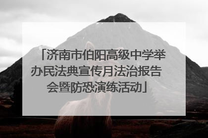 济南市伯阳高级中学举办民法典宣传月法治报告会暨防恐演练活动