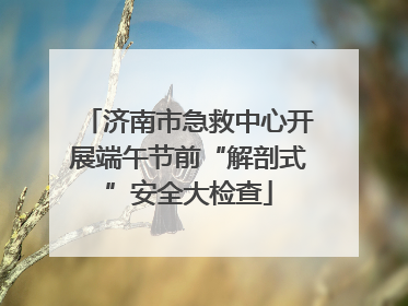 济南市急救中心开展端午节前“解剖式”安全大检查