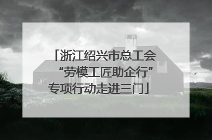 浙江绍兴市总工会“劳模工匠助企行”专项行动走进三门