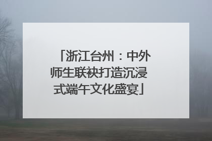 浙江台州：中外师生联袂打造沉浸式端午文化盛宴