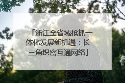 浙江全省域抢抓一体化发展新机遇：长三角织密互通网络