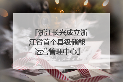 浙江长兴成立浙江省首个县级储能运营管理中心