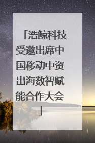 浩鲸科技受邀出席中国移动中资出海数智赋能合作大会