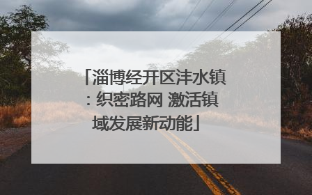 淄博经开区沣水镇：织密路网 激活镇域发展新动能
