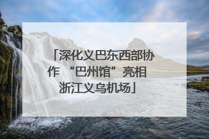 深化义巴东西部协作 “巴州馆”亮相浙江义乌机场