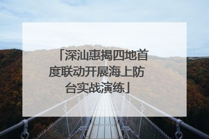 深汕惠揭四地首度联动开展海上防台实战演练