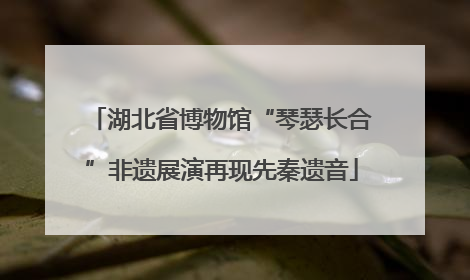 湖北省博物馆“琴瑟长合”非遗展演再现先秦遗音