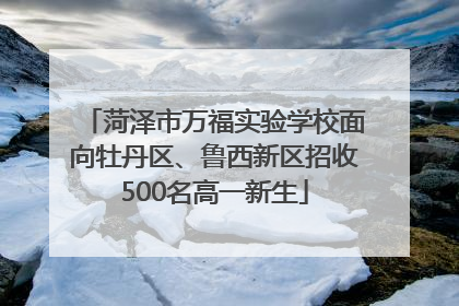 菏泽市万福实验学校面向牡丹区、鲁西新区招收500名高一新生