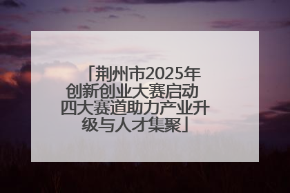 荆州市2025年创新创业大赛启动 四大赛道助力产业升级与人才集聚