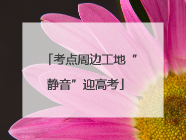 考点周边工地“静音”迎高考
