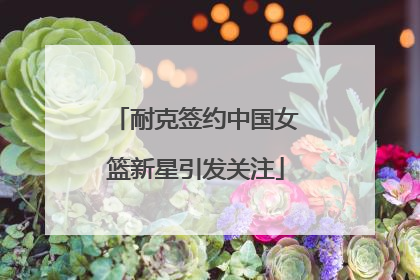 耐克签约中国女篮新星引发关注