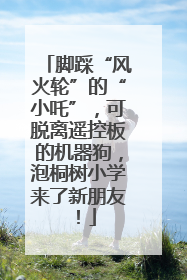 脚踩“风火轮”的“小吒”，可脱离遥控板的机器狗，泡桐树小学来了新朋友！