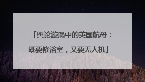 舆论漩涡中的英国航母：既要修浴室，又要无人机