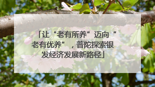 让“老有所养”迈向“老有优养”，普陀探索银发经济发展新路径