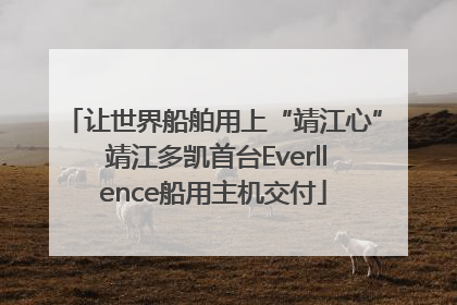 让世界船舶用上“靖江心” 靖江多凯首台Everllence船用主机交付