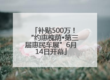 补贴500万！“约惠槐荫•第三届惠民车展”6月14日开幕