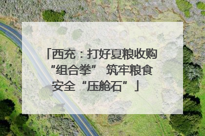 西充：打好夏粮收购“组合拳” 筑牢粮食安全“压舱石”