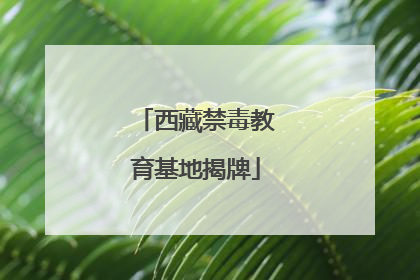 西藏禁毒教育基地揭牌
