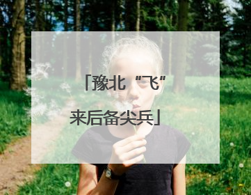 豫北“飞”来后备尖兵
