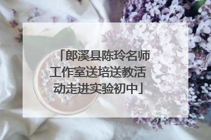 郎溪县陈玲名师工作室送培送教活动走进实验初中