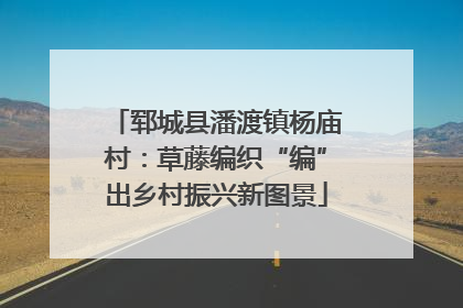 郓城县潘渡镇杨庙村：草藤编织“编”出乡村振兴新图景