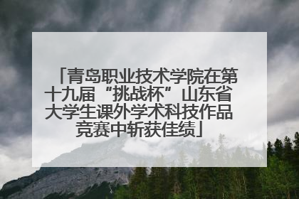 青岛职业技术学院在第十九届“挑战杯”山东省大学生课外学术科技作品竞赛中斩获佳绩