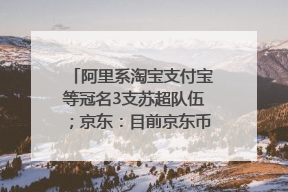 阿里系淘宝支付宝等冠名3支苏超队伍；京东：目前京东币链科技并没有开始发行稳定币｜早资道