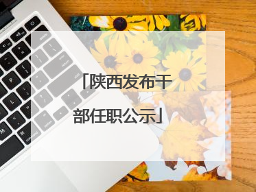 陕西发布干部任职公示
