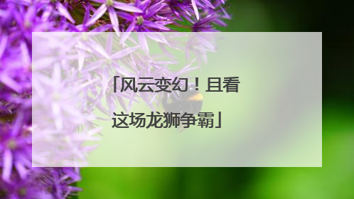 风云变幻！且看这场龙狮争霸