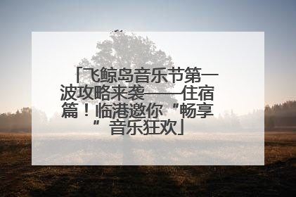 飞鲸岛音乐节第一波攻略来袭——住宿篇！临港邀你“畅享”音乐狂欢