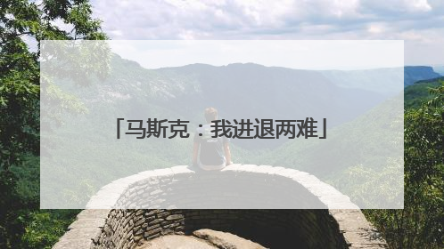 马斯克：我进退两难