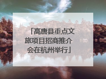 高唐县重点文旅项目招商推介会在杭州举行