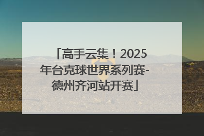 高手云集！2025年台克球世界系列赛-德州齐河站开赛