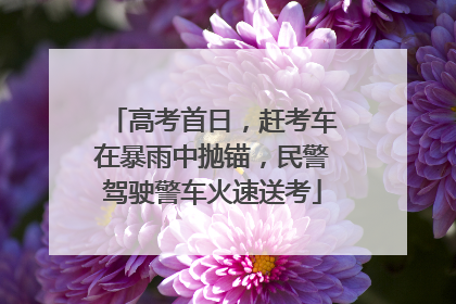 高考首日，赶考车在暴雨中抛锚，民警驾驶警车火速送考