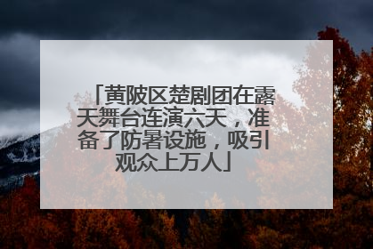 黄陂区楚剧团在露天舞台连演六天，准备了防暑设施，吸引观众上万人