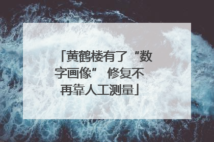 黄鹤楼有了“数字画像” 修复不再靠人工测量