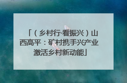 （乡村行·看振兴）山西高平：矿村携手兴产业 激活乡村新动能