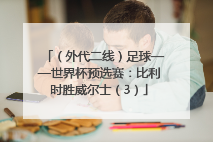 （外代二线）足球——世界杯预选赛：比利时胜威尔士（3）