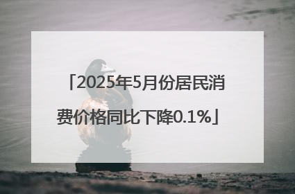 2025年5月份居民消费价格同比下降0.1%