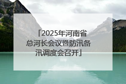 2025年河南省总河长会议暨防汛备汛调度会召开