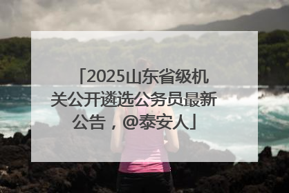 2025山东省级机关公开遴选公务员最新公告，@泰安人