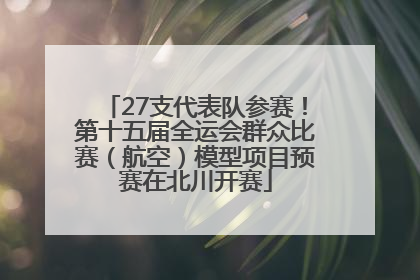 27支代表队参赛！第十五届全运会群众比赛（航空）模型项目预赛在北川开赛