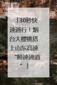 30秒快速通行！烟台大樱桃搭上山东高速“鲜速通道”
