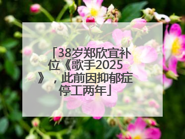 38岁郑欣宜补位《歌手2025》，此前因抑郁症停工两年